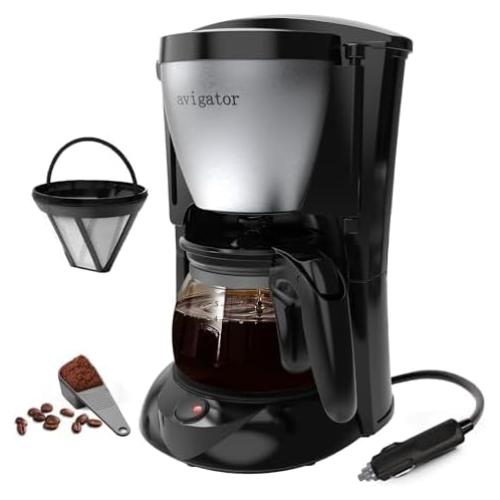Cafetera Portátil Navigator 650ml Goteo 12V Compacta Negra