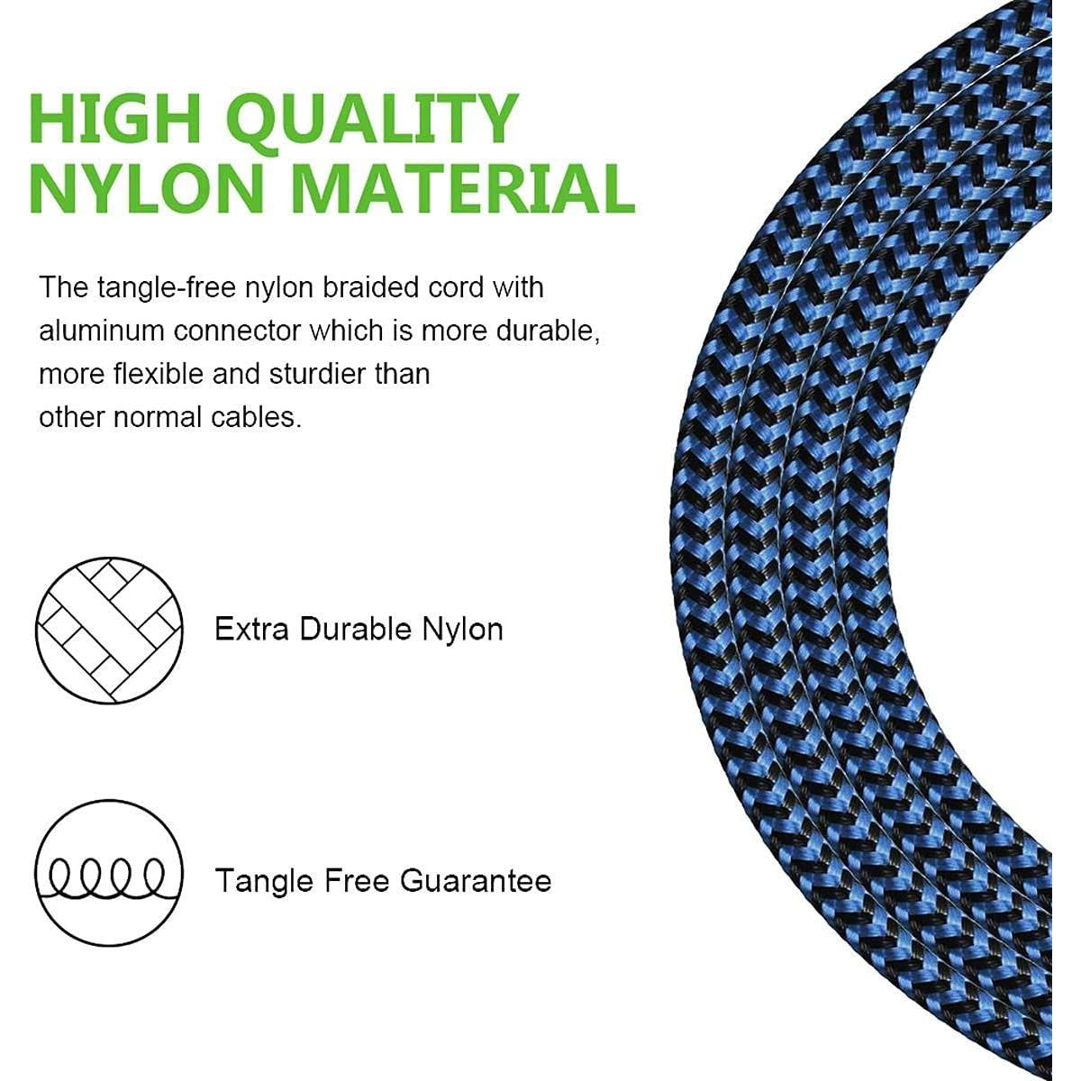 Cable Micro USB Hoblaze 3Pack 10FT (3M) Carga Rápida Nylon