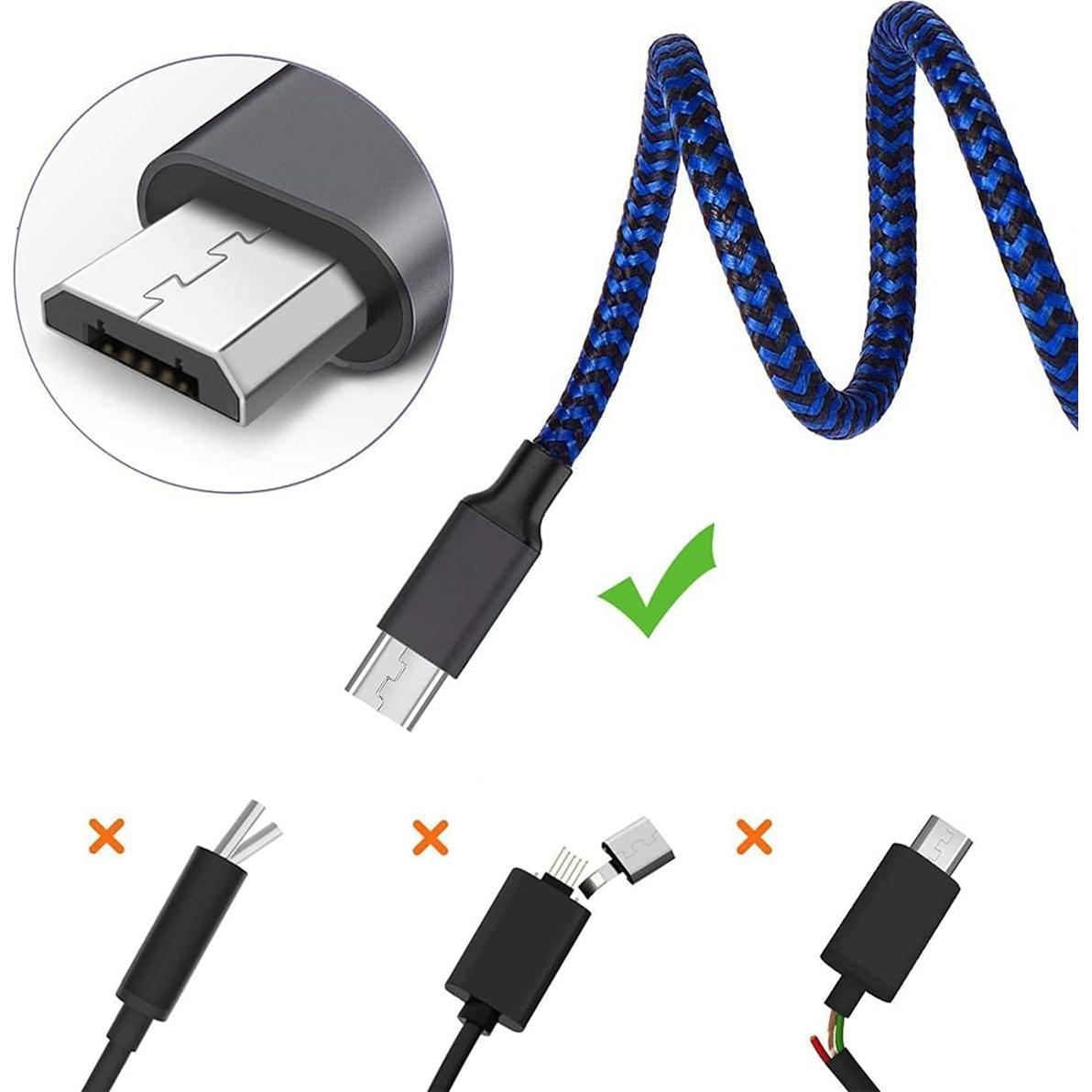Cable Micro USB Hoblaze 3Pack 10FT (3M) Carga Rápida Nylon