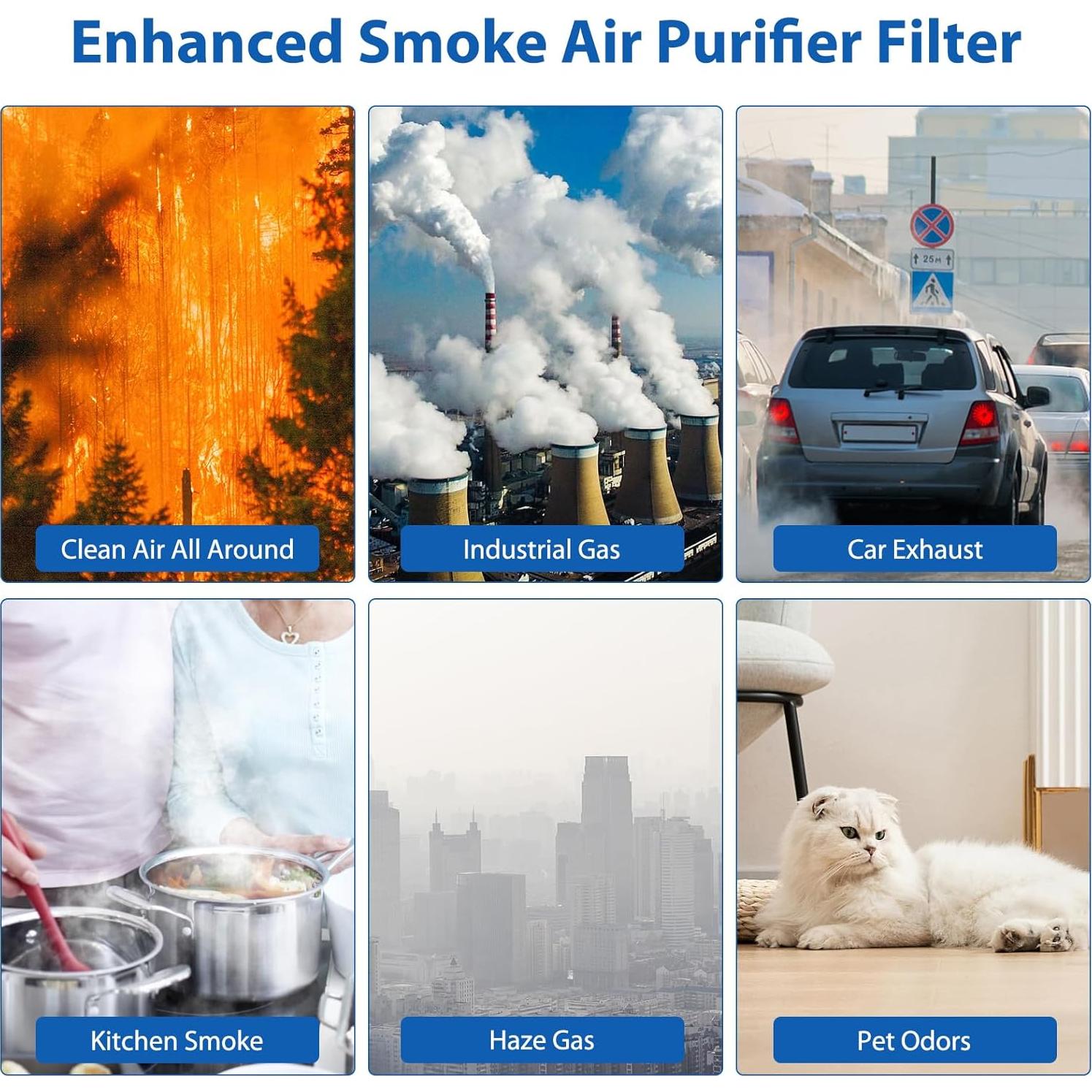 Paquete de 2 Filtros HEPA H13 Colorfullife para Purificador LEVOIT