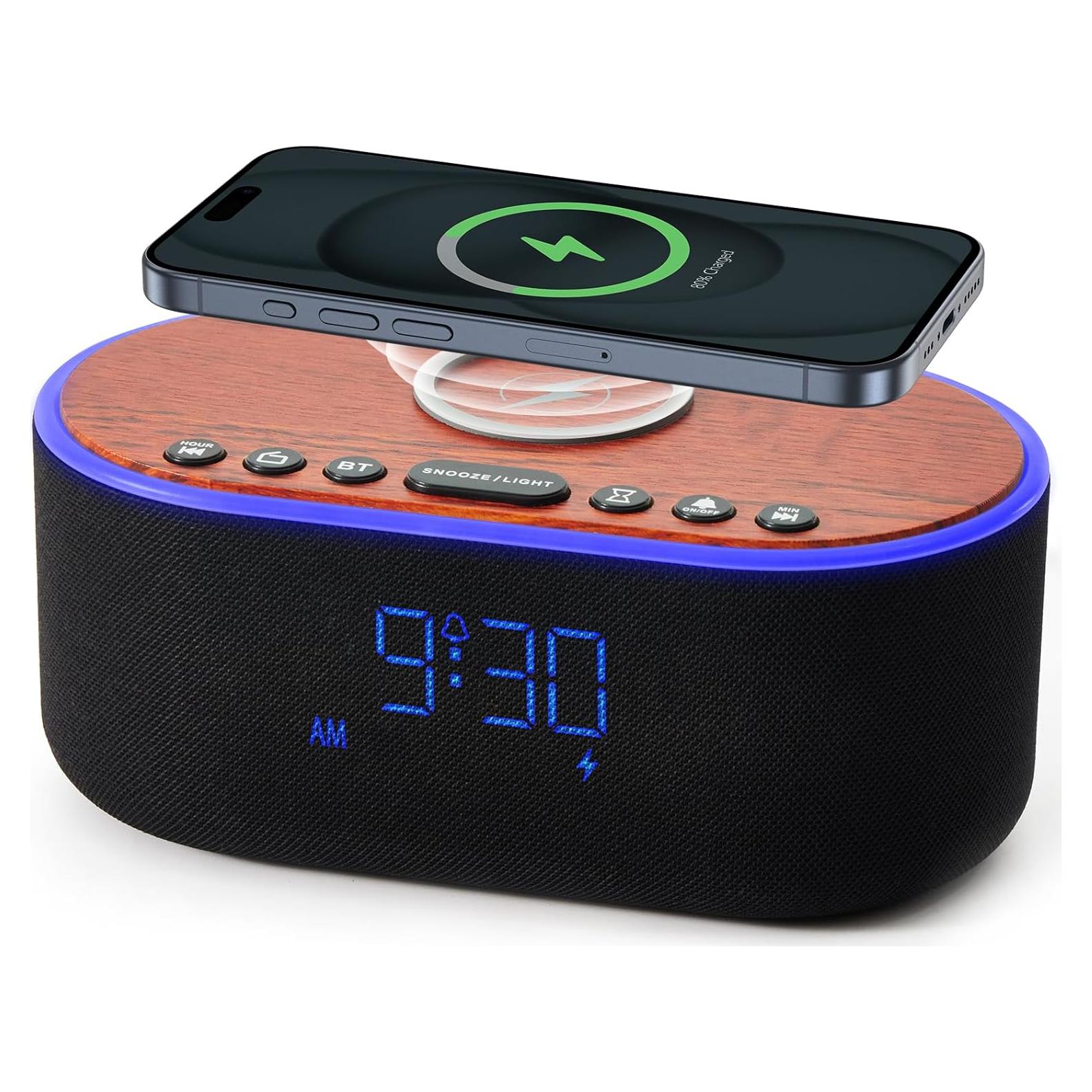 Reloj Despertador Bluetooth USCCE UE-268 - Carga Inalámbrica 10W
