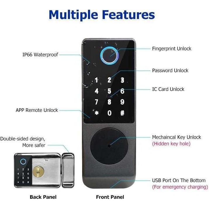 Cerradura Inteligente We Technology R03YDFP Biometrica 5 en 1