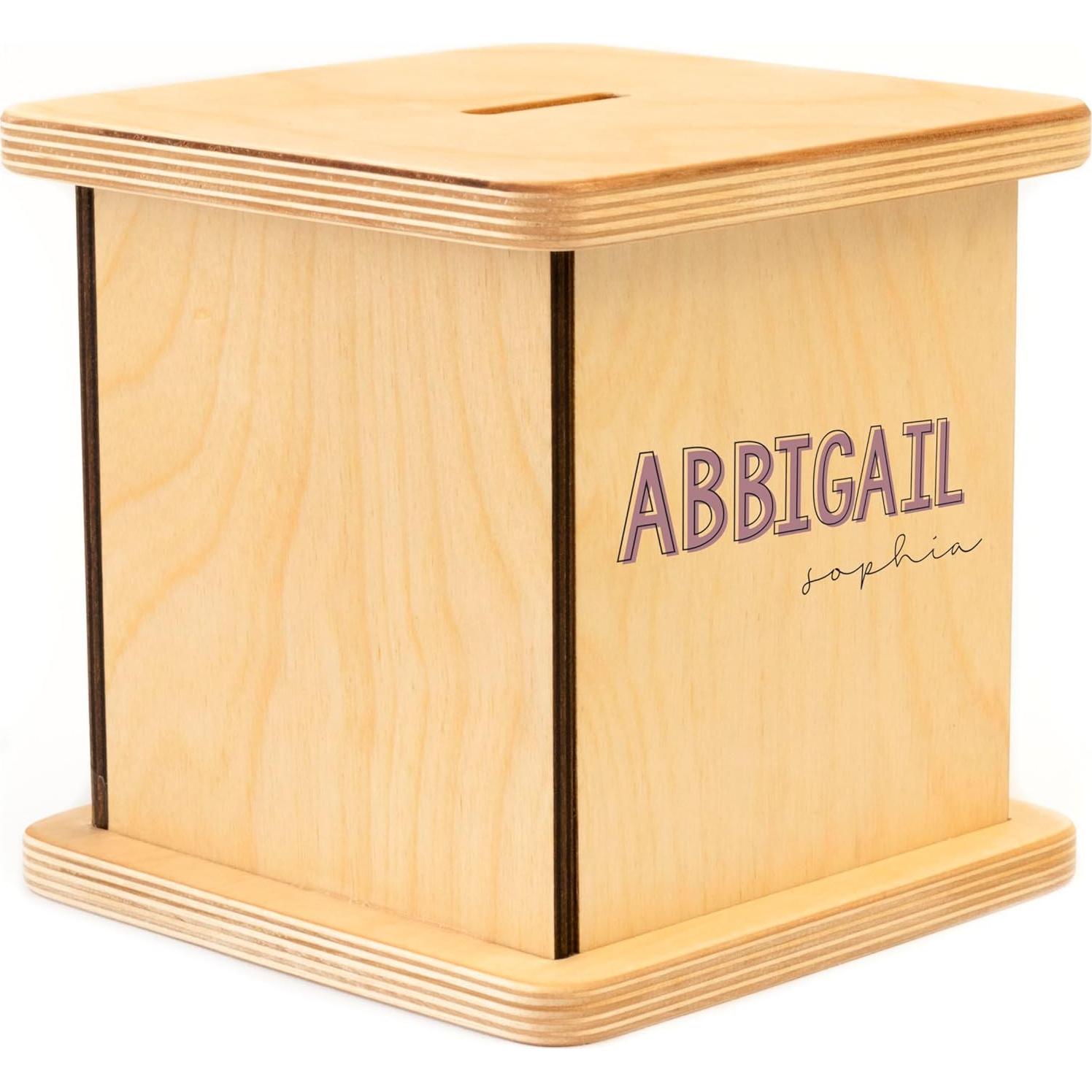 Hucha de Madera Personalizada BloomOwl para Niños y Bebés