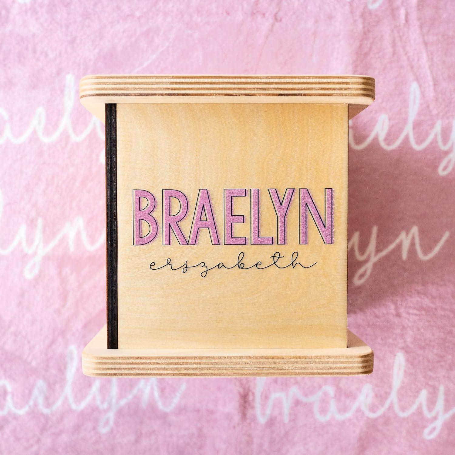 Hucha de Madera Personalizada BloomOwl para Niños y Bebés