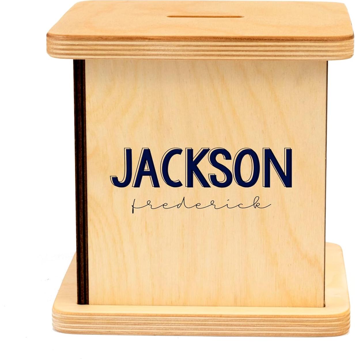 Hucha de Madera Personalizada BloomOwl para Niños y Bebés