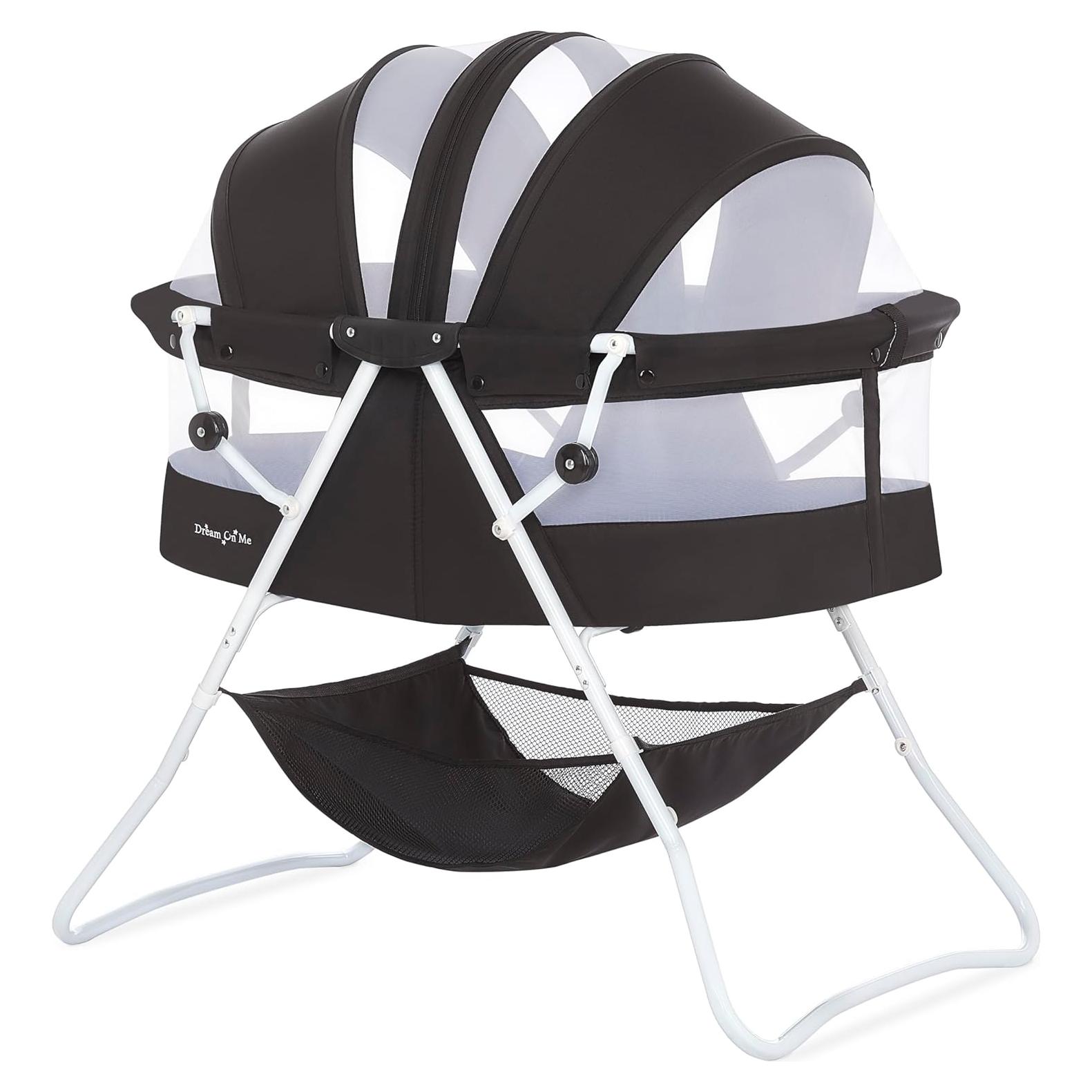 Cuna Karley Dream On Me Negra, Ligera y Espaciosa para Bebés