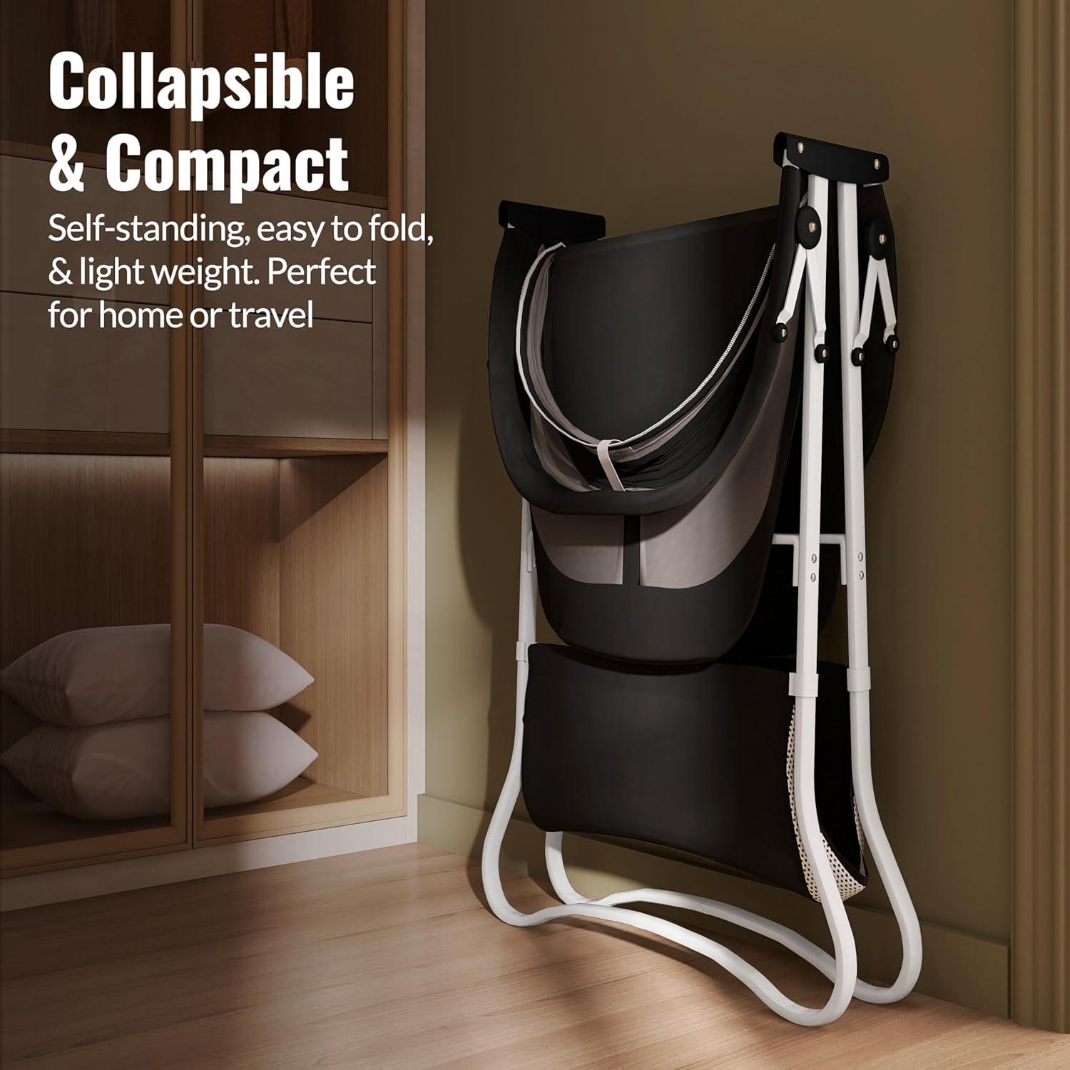 Cuna Karley Dream On Me Negra, Ligera y Espaciosa para Bebés