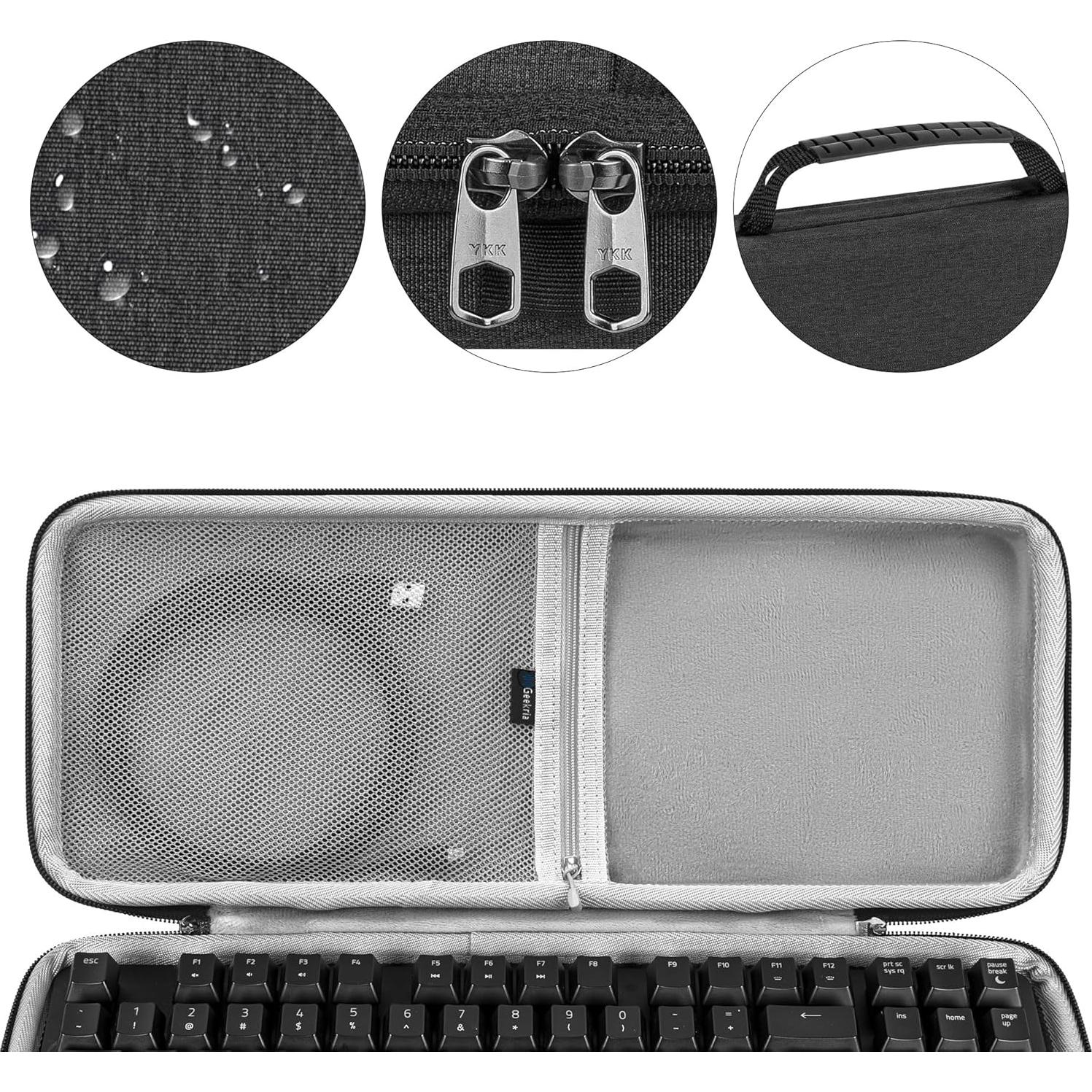 Funda Dura para Teclado TKL Geekria KSB1-10, 36.5x14x4.5cm