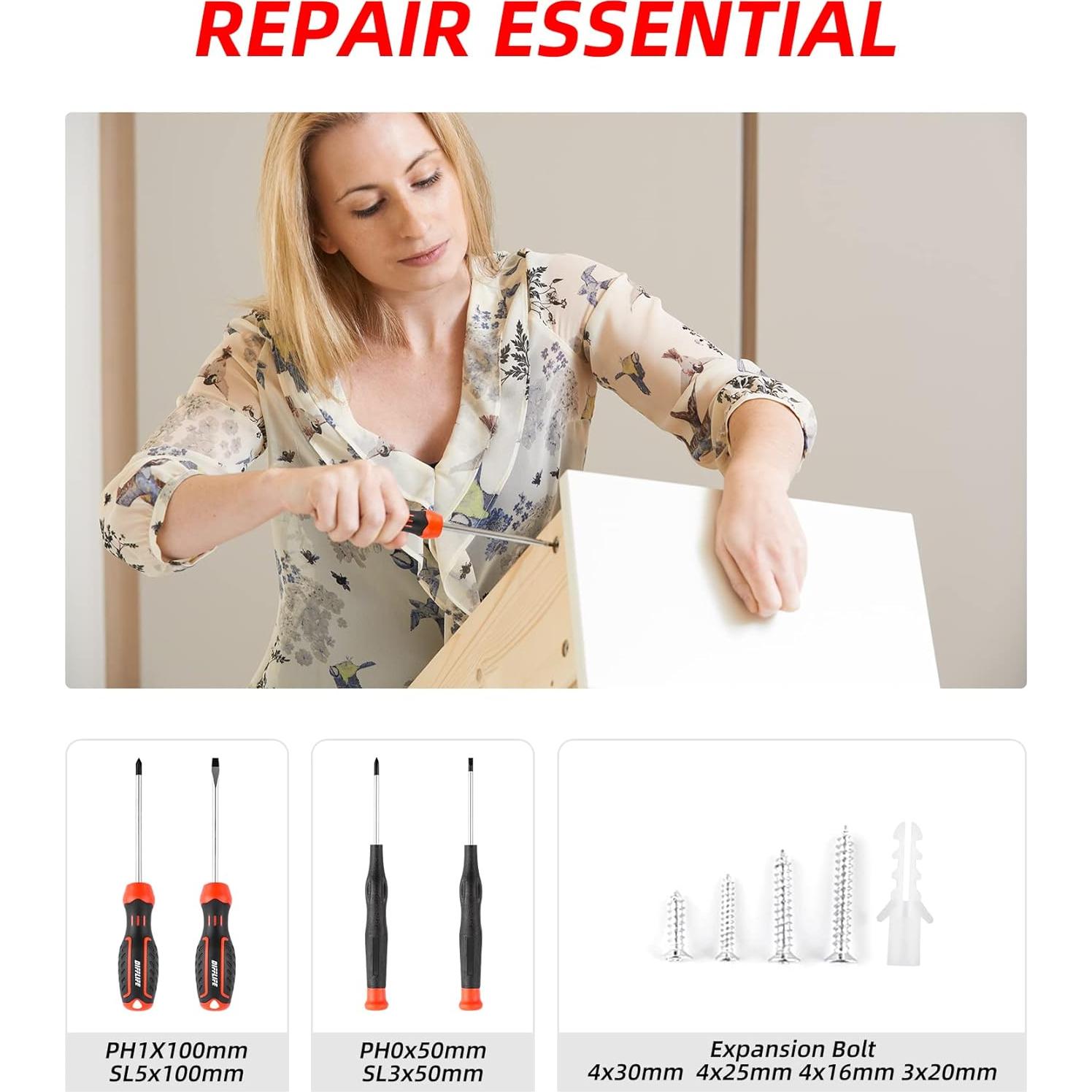 Juego de Herramientas DIFFLIFE 14 Piezas para Hogar y Auto