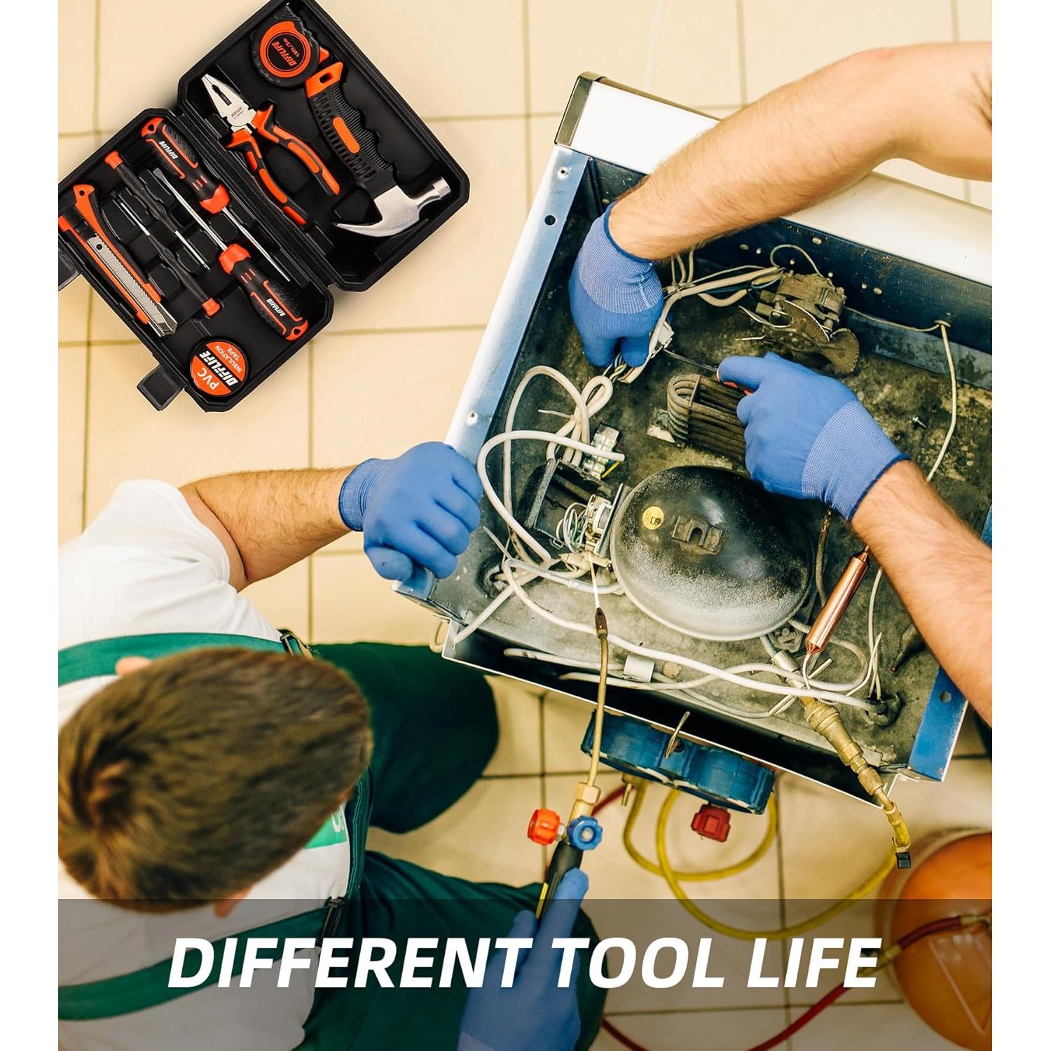 Juego de Herramientas DIFFLIFE 14 Piezas para Hogar y Auto