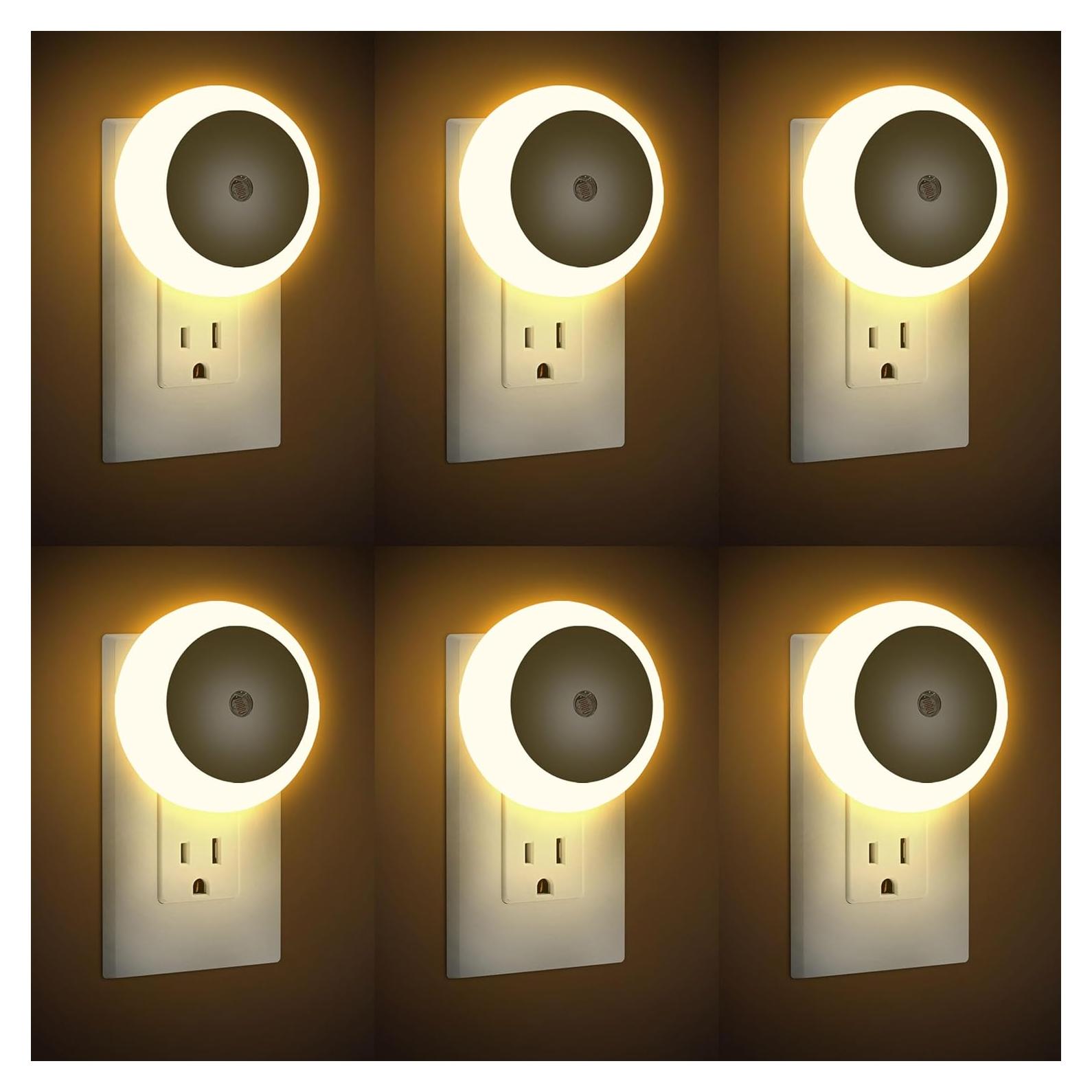 Luces Nocturnas LED 6 Paquetes Jedqlnye con Sensor Automático