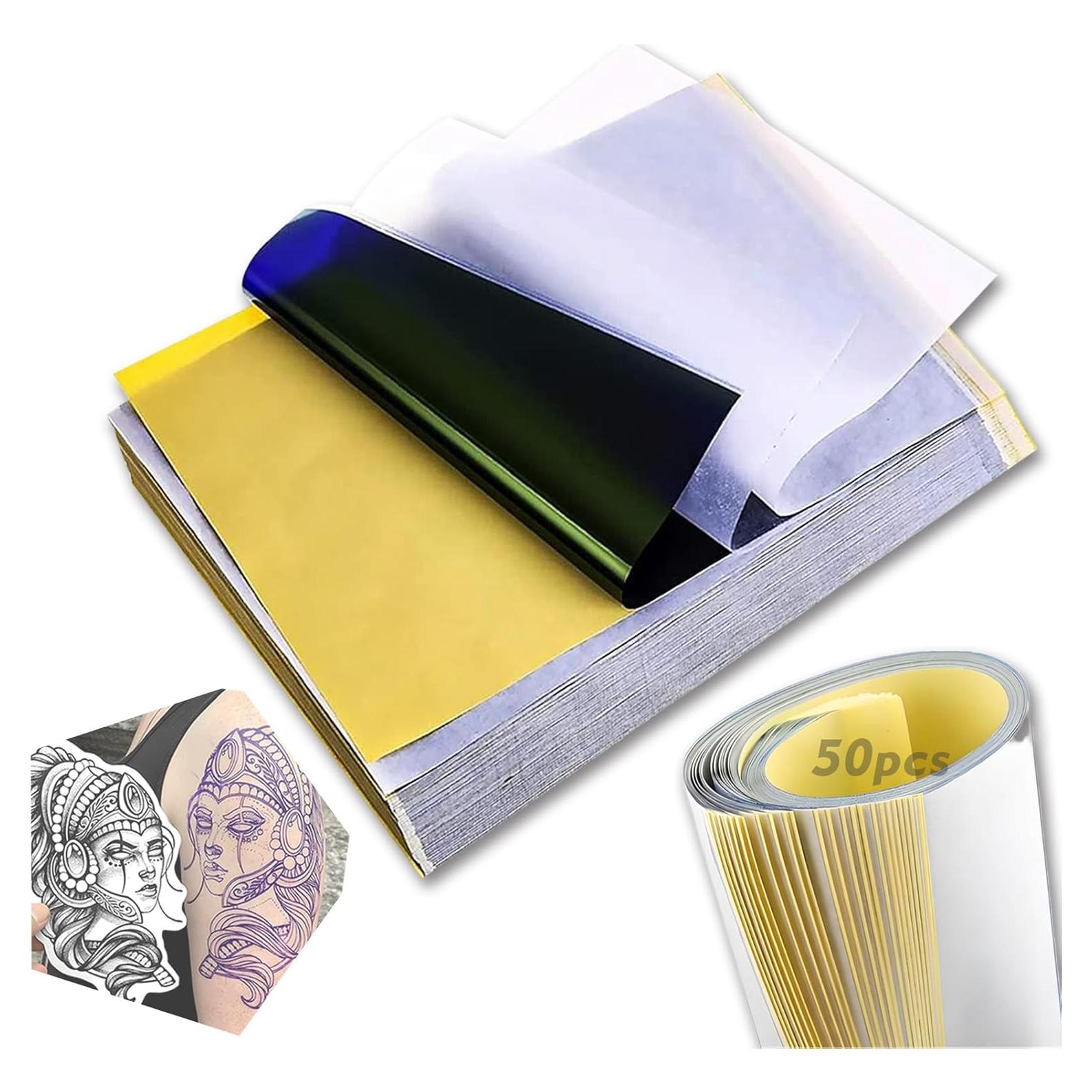 Papel de Transferencia de Tatuaje Rayyl - 50 Hojas A4 4 Capas