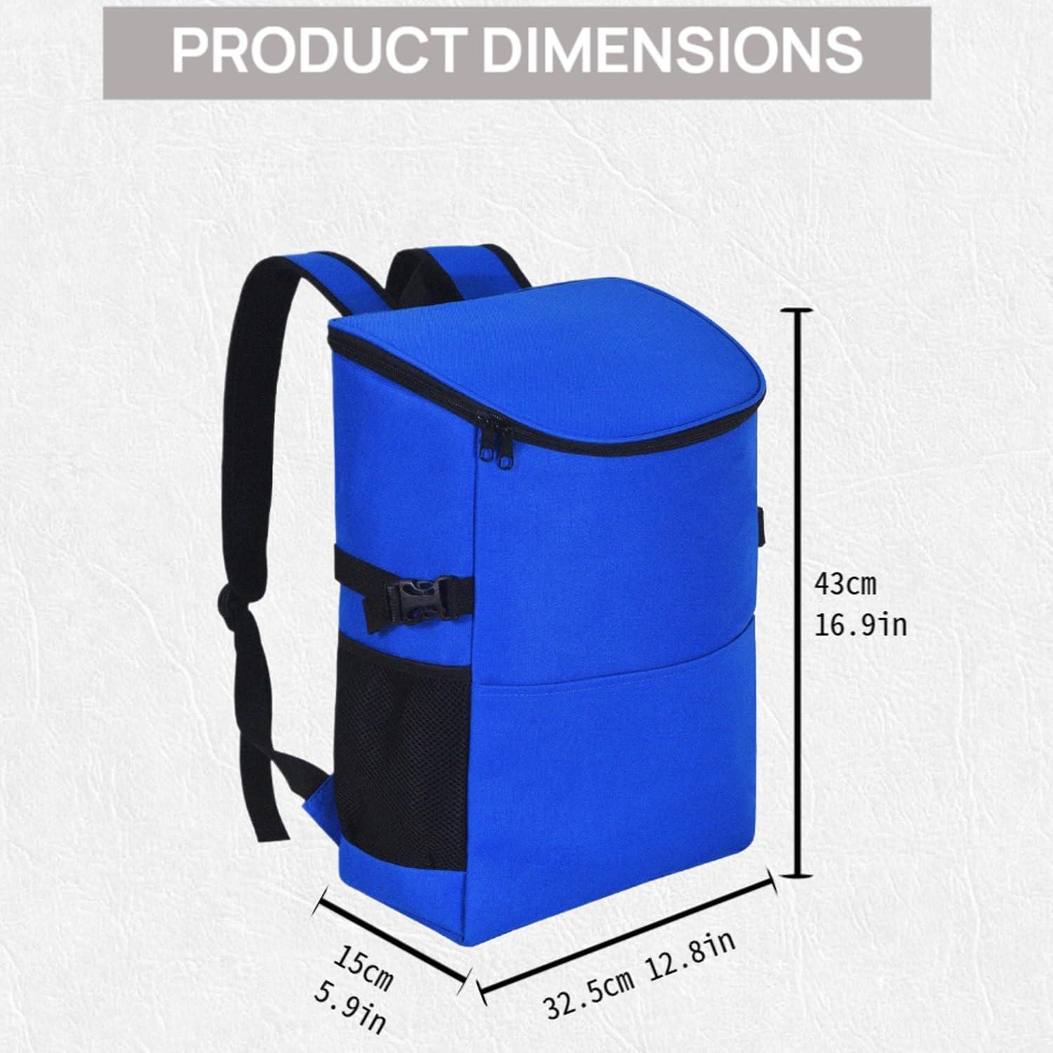 Mochila Cooler Aislada XINFULLWOL 21L Azul Gemstone Plegable