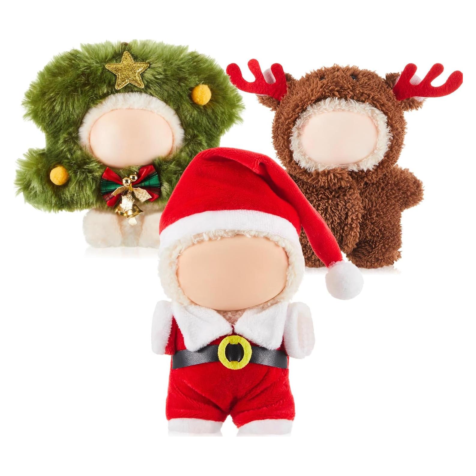 3 Conjuntos de Ropa de Muñeca Navidad 17cm Simgoing