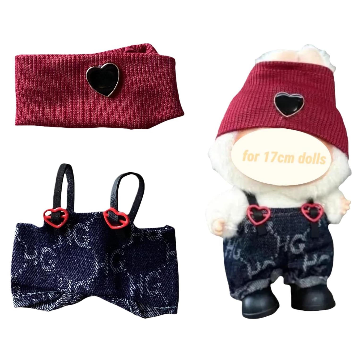 Ropa para Muñecas Labubu KPWIN - Conjunto Sombrero y Overoles