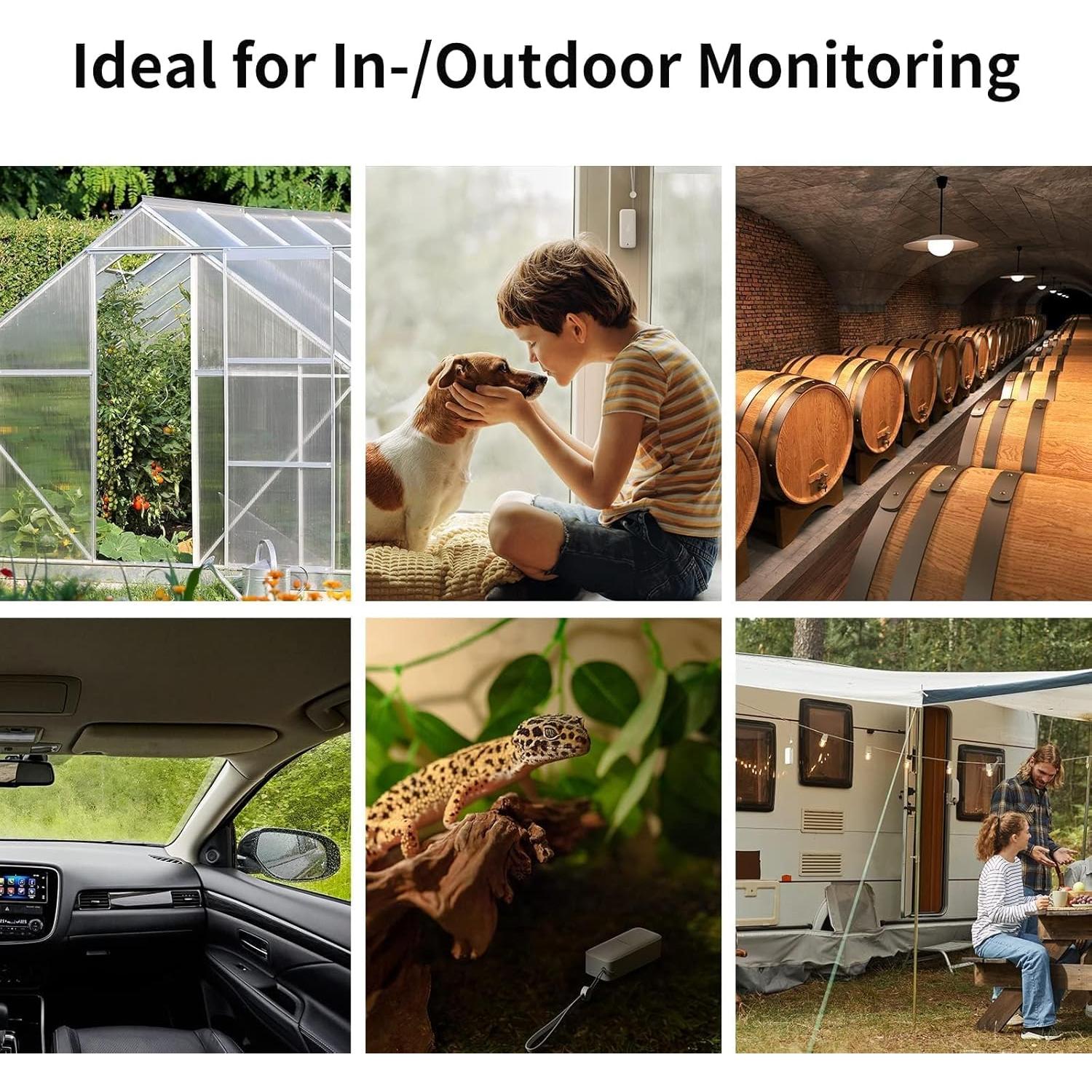 SwitchBot Termómetro Higrómetro WiFi 3 Sensores IP65