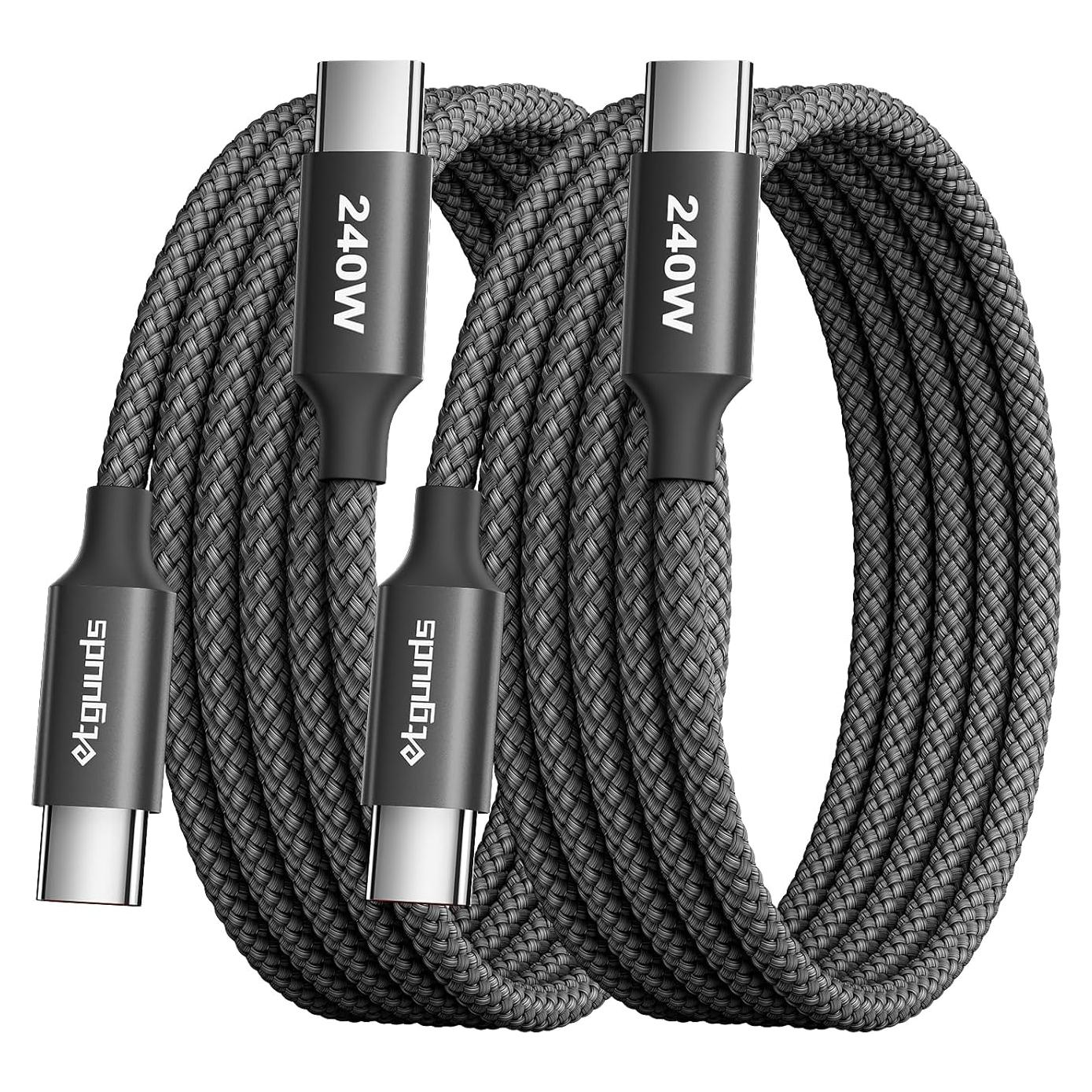 Cable USB C a USB C 240W etguuds 1.83m 2-Pack Carga Rápida
