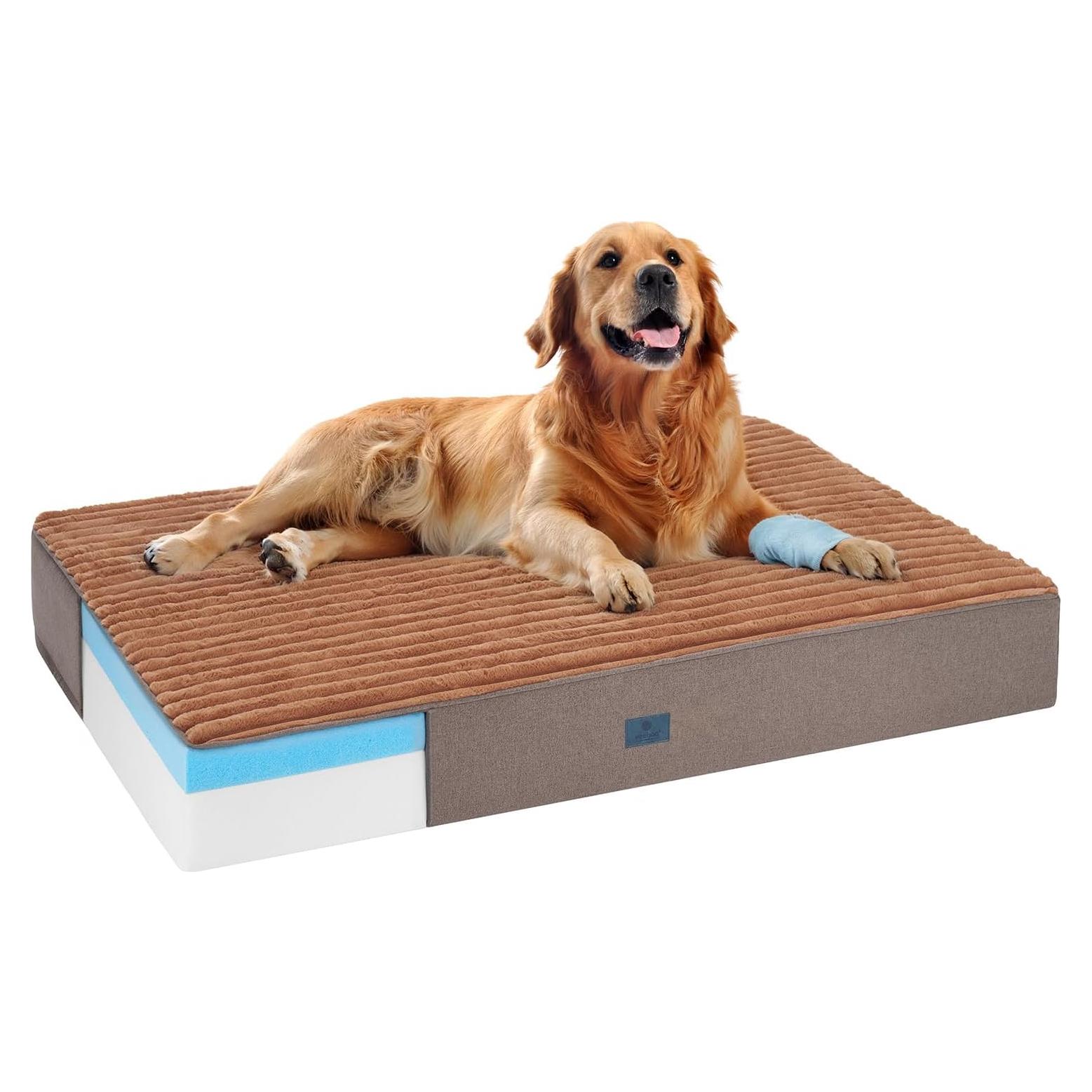 Cama Ortopédica para Perros Veehoo 122x76cm Espuma Viscoelástica