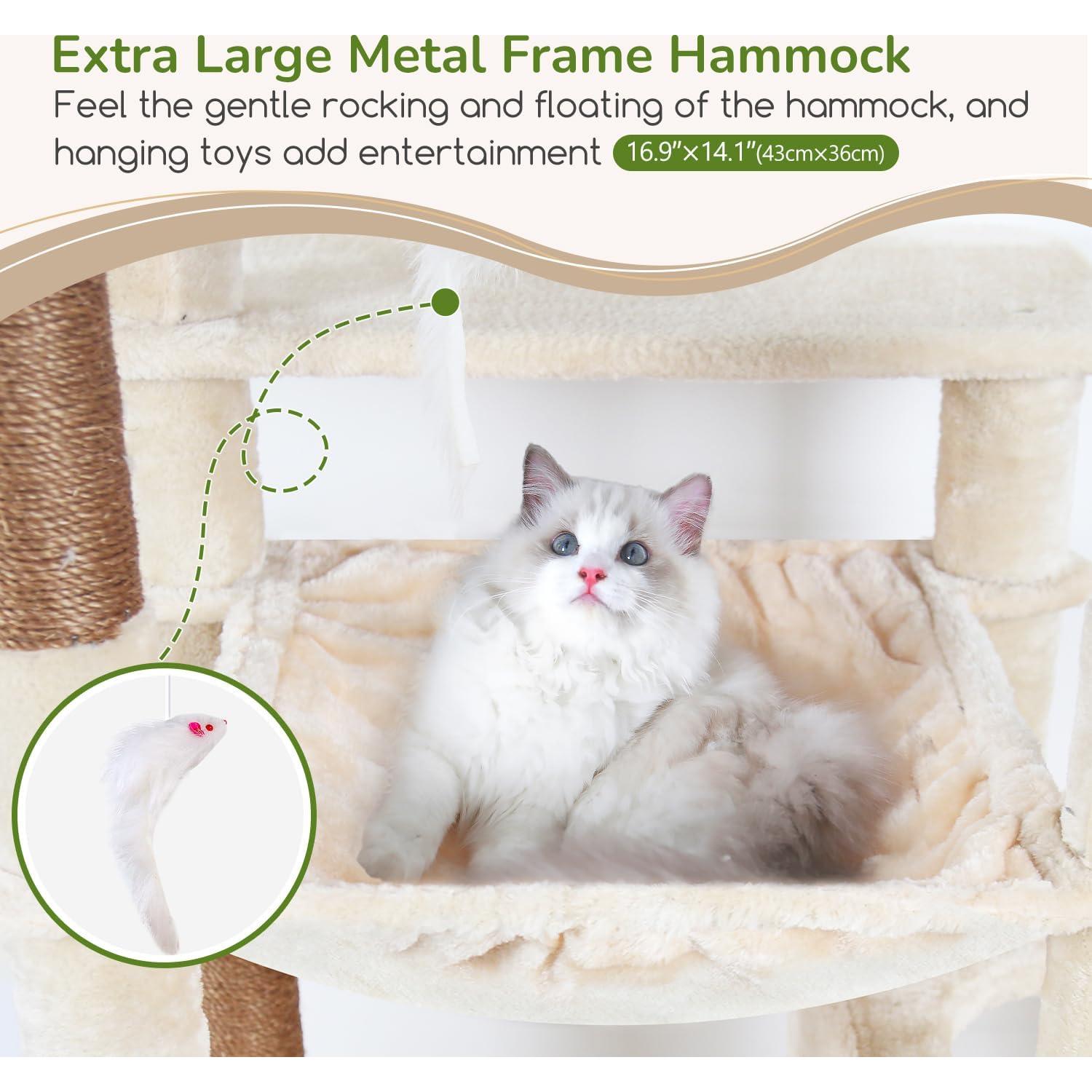 Torre de Árbol para Gatos Globlazer F70 Pro 177.8 cm Beige