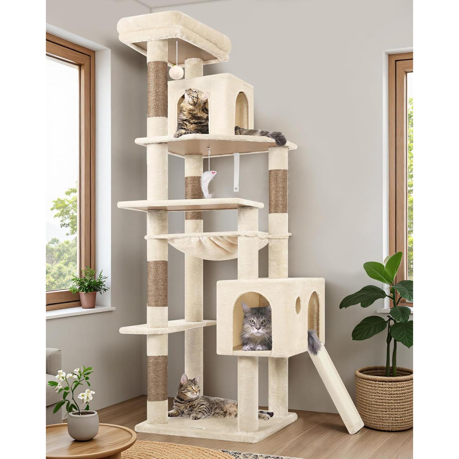 Torre de Árbol para Gatos Globlazer F70 Pro 177.8 cm Beige