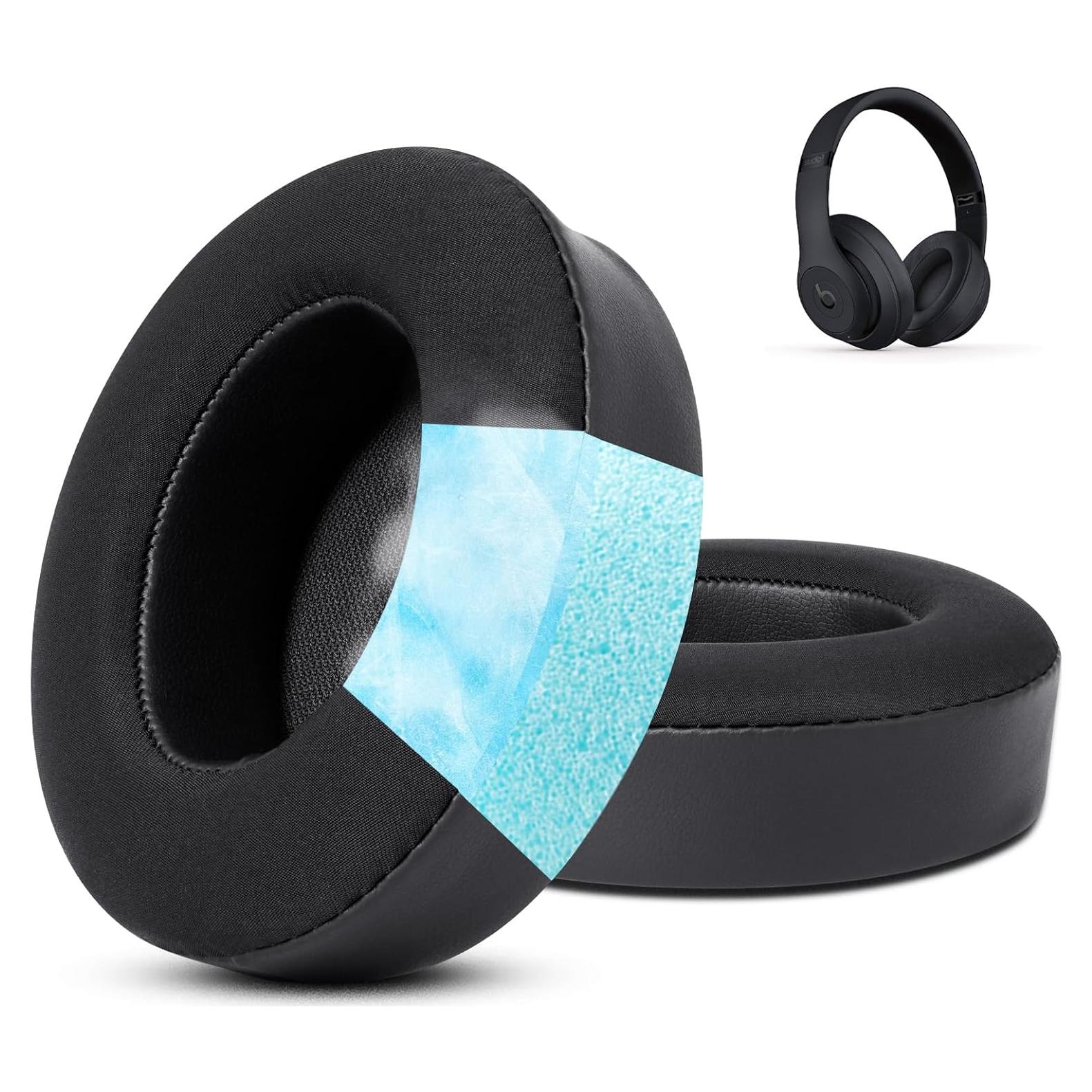 Almohadillas de Reemplazo GVOEARS para Auriculares Beats Studio 2/3 - Gel Refrigerante Negro