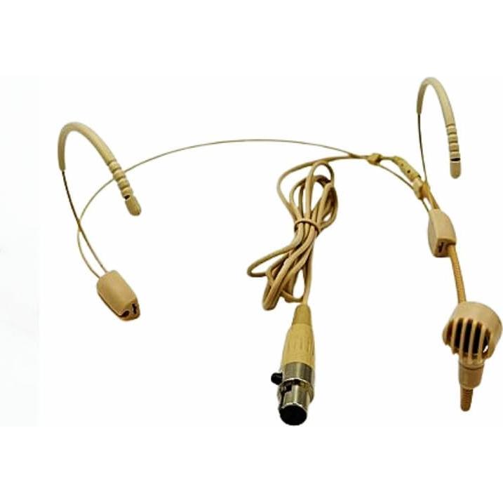 Micrófono de Diadema Doble CLQYGHD 4 Pin Mini XLR Beige