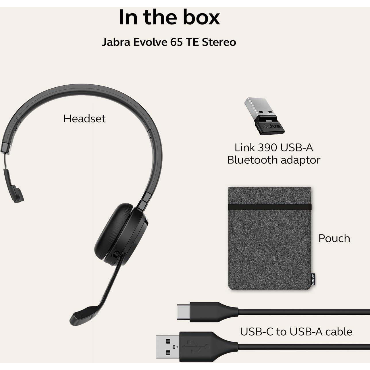 Auriculares Inalámbricos Jabra Evolve 65 TE Mono con Micrófono