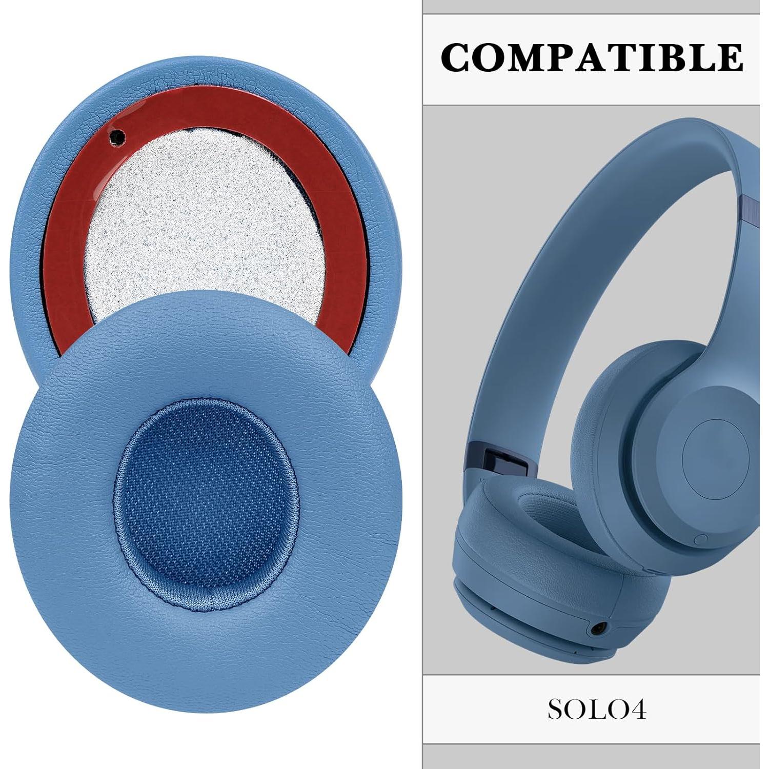 Almohadillas de Repuesto Linkidea para Auriculares Beats Solo 4 Azul