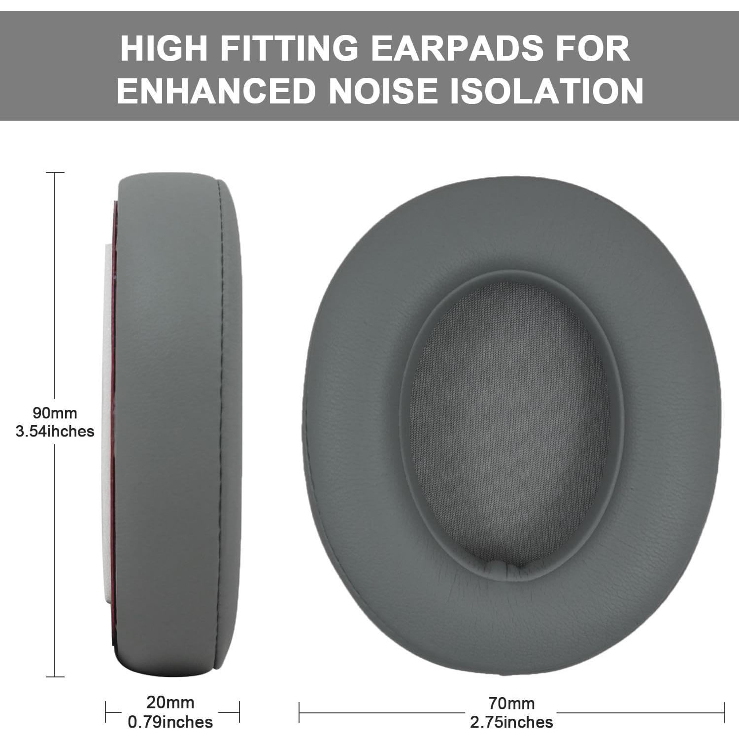 Almohadillas de Repuesto Niukeke para Beats Studio 2.0/3.0 - Espuma de Memoria y Cuero Suave