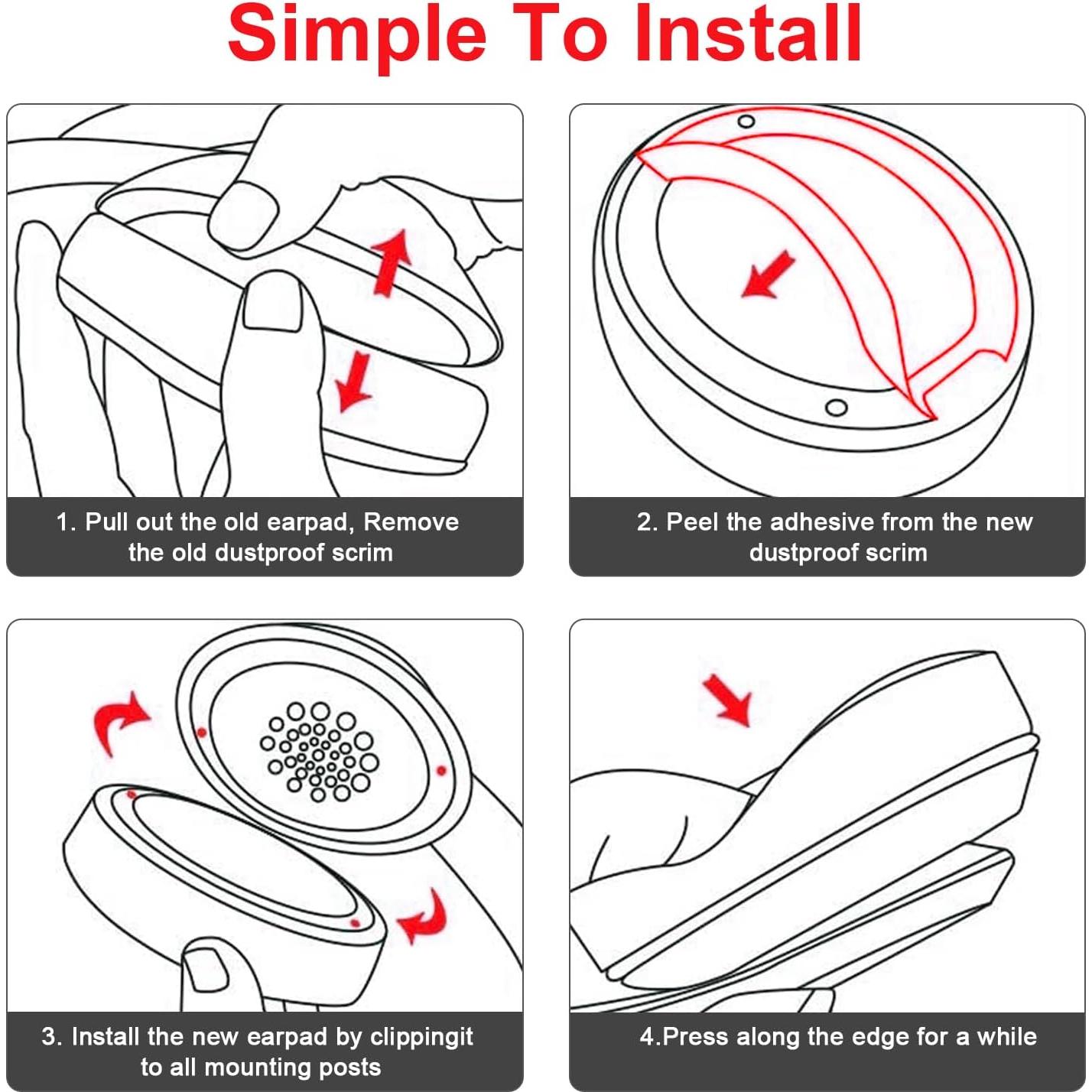 Almohadillas de Repuesto Niukeke para Beats Studio 2.0/3.0 - Espuma de Memoria y Cuero Suave