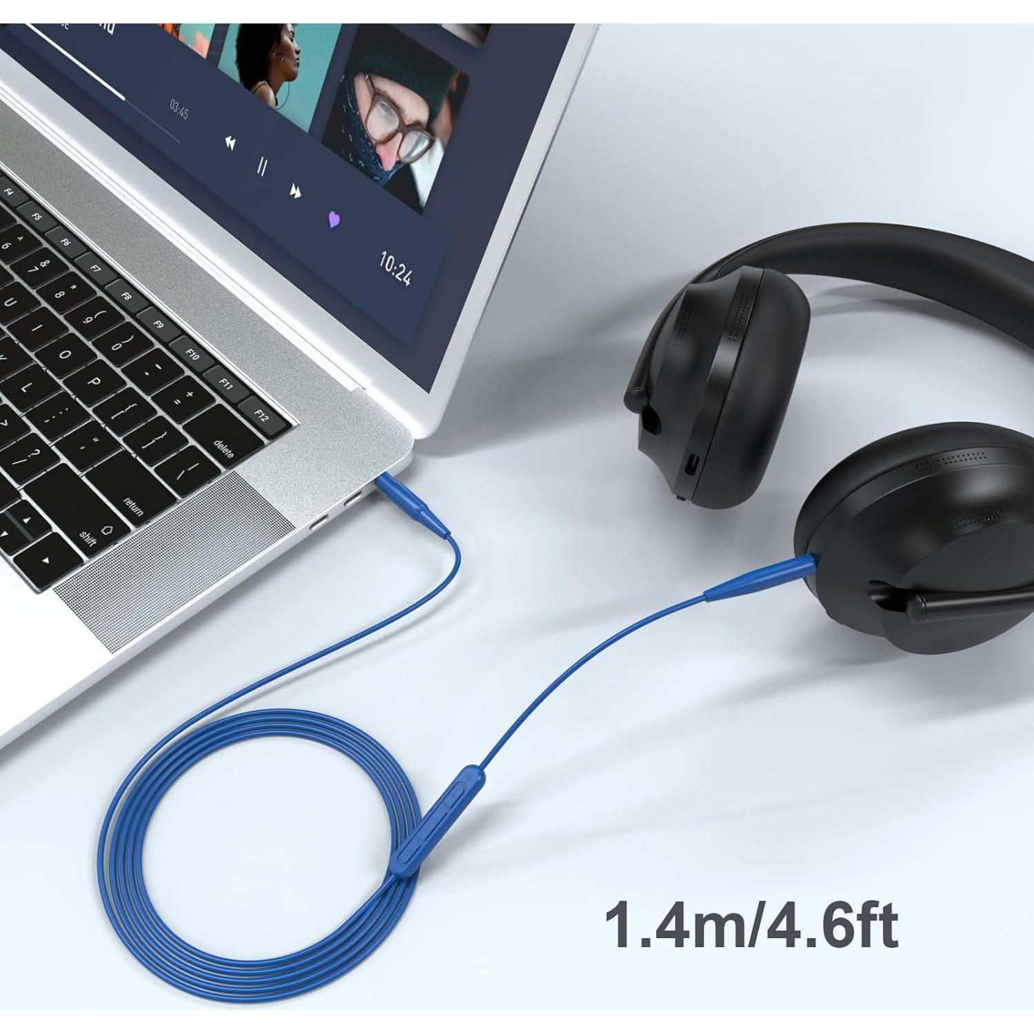 Cable de Audio Aux 3.5mm a 2.5mm Toeasor para Bose QC45 QC35II QC35