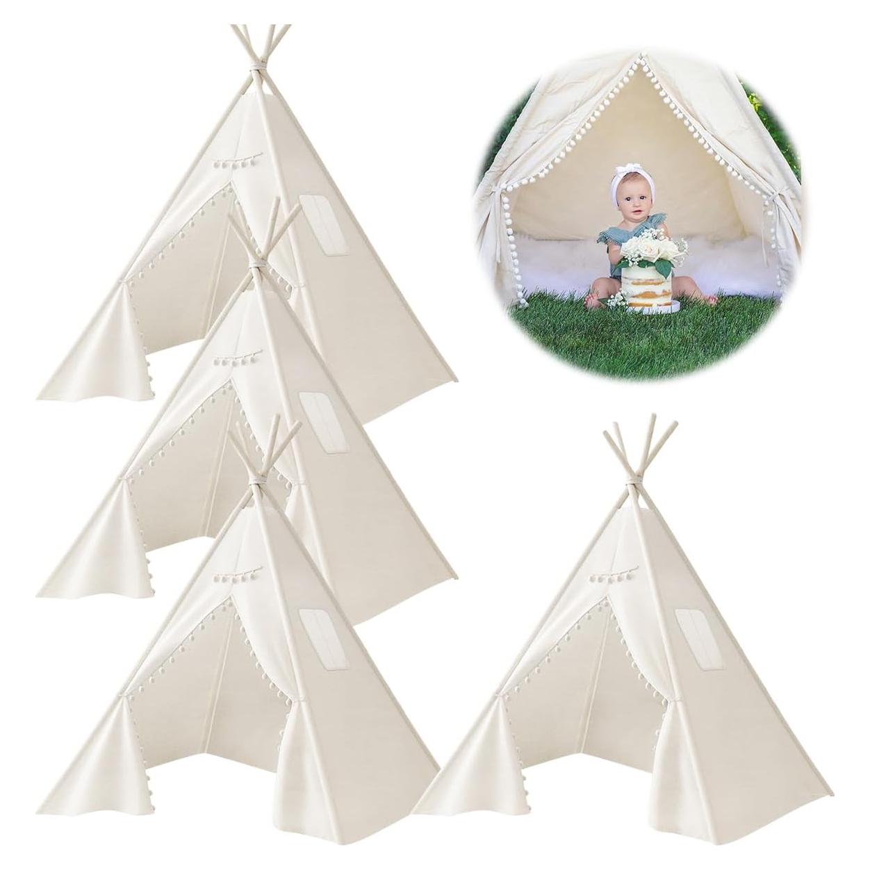 Tienda Teepee para Niños 4 PCS Jamceoceo Lavable 119 cm