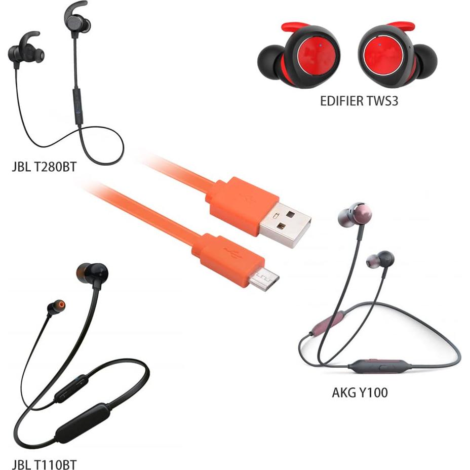 Cable de carga Micro USB Mekoko 0.18m para auriculares Bose y Beats