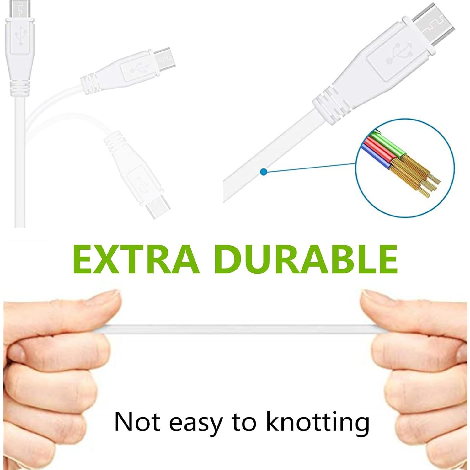 Cable de Carga USB a Micro USB Saipomor 20CM Blanco