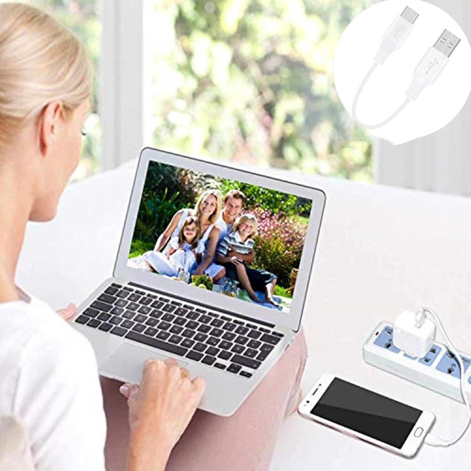 Cable de Carga USB a Micro USB Saipomor 20CM Blanco