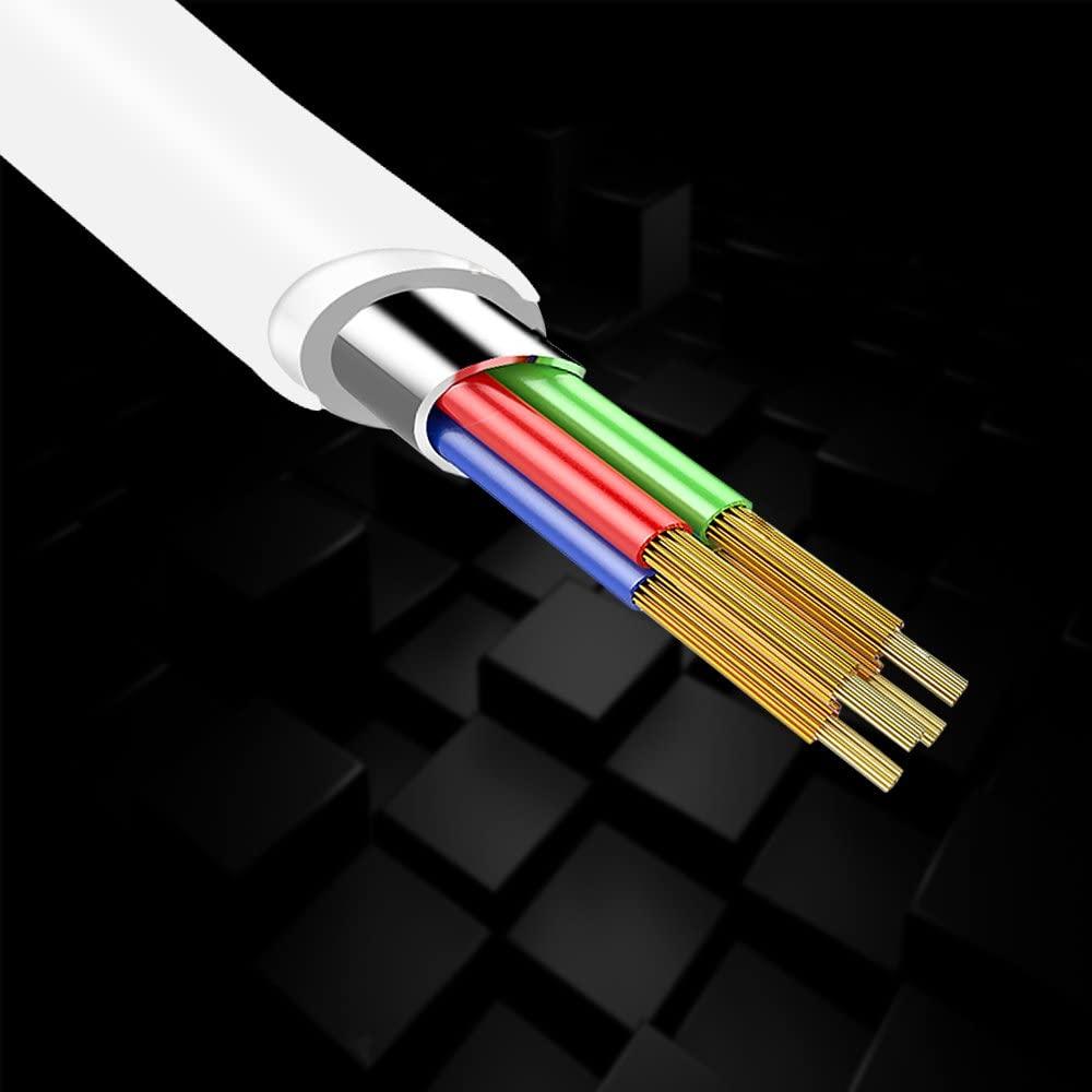 Cable de Carga USB a Micro USB Saipomor 20CM Blanco