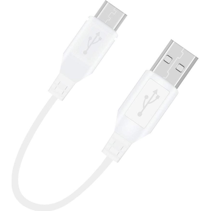 Cable de Carga USB a Micro USB Saipomor 20CM Blanco