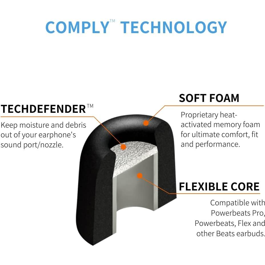 Consejos de espuma Comply para Beats Powerbeats Pro - Grande (3 pares)