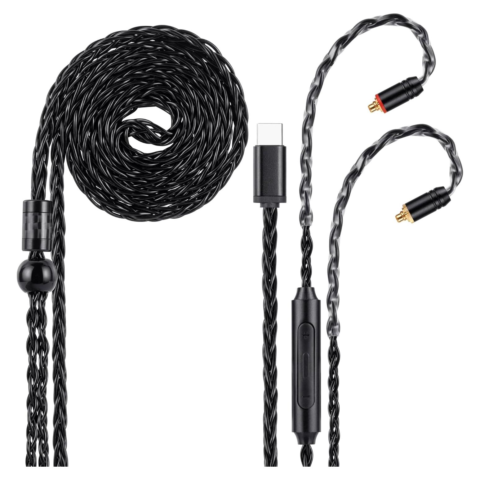 Cable USB-C a Dual MMCX Uncle Light 1.3m Hi-Fi Audio