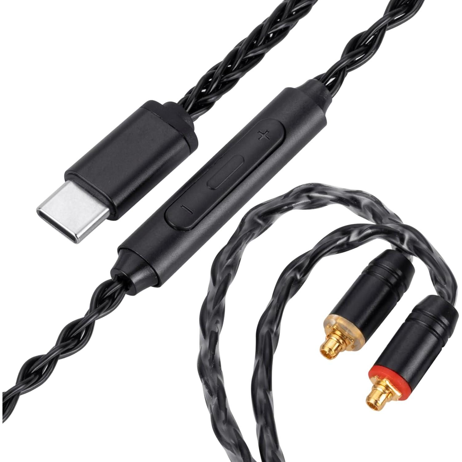 Cable USB-C a Dual MMCX Uncle Light 1.3m Hi-Fi Audio