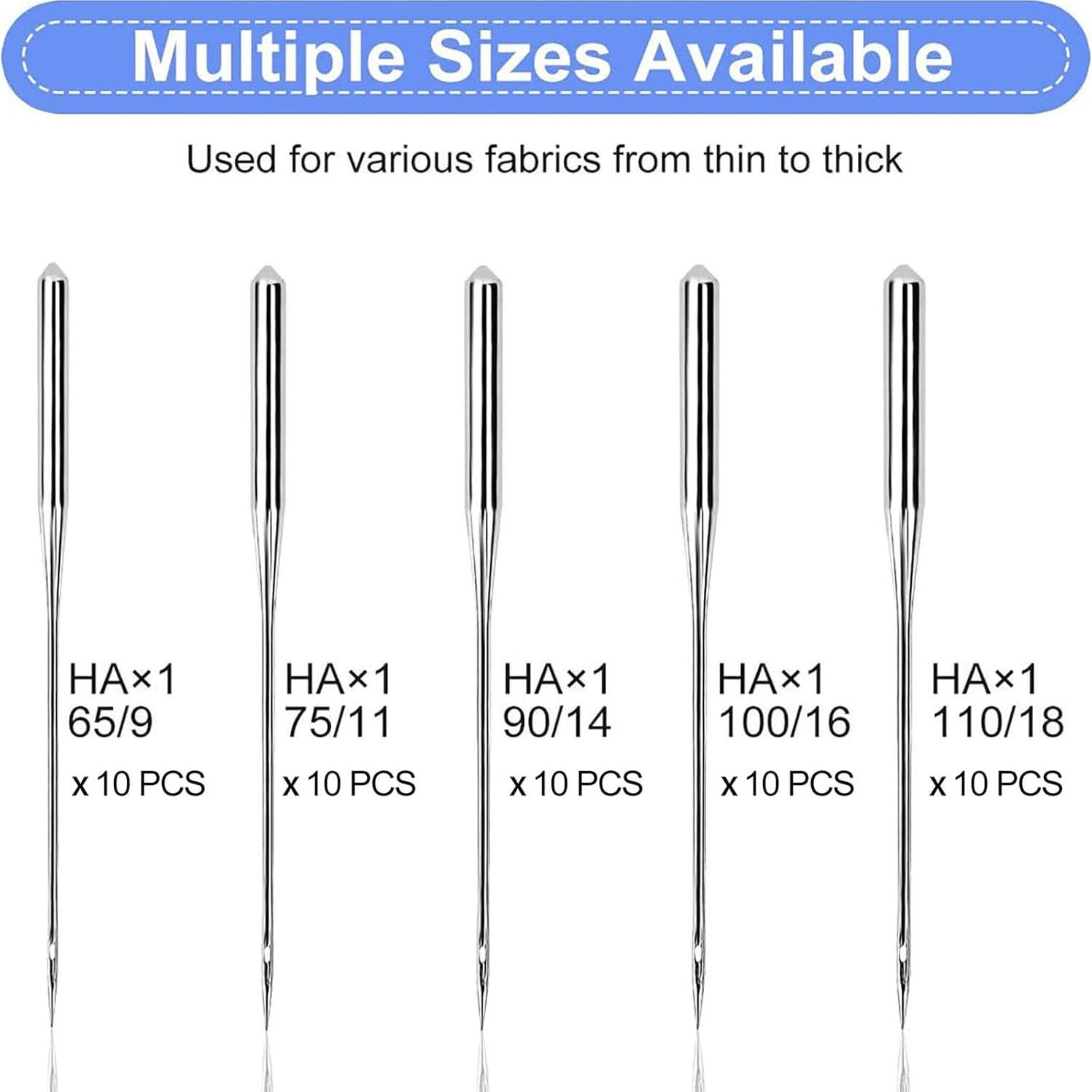 50 Agujas de Máquina de Coser SEWPASAM Universal HAX1
