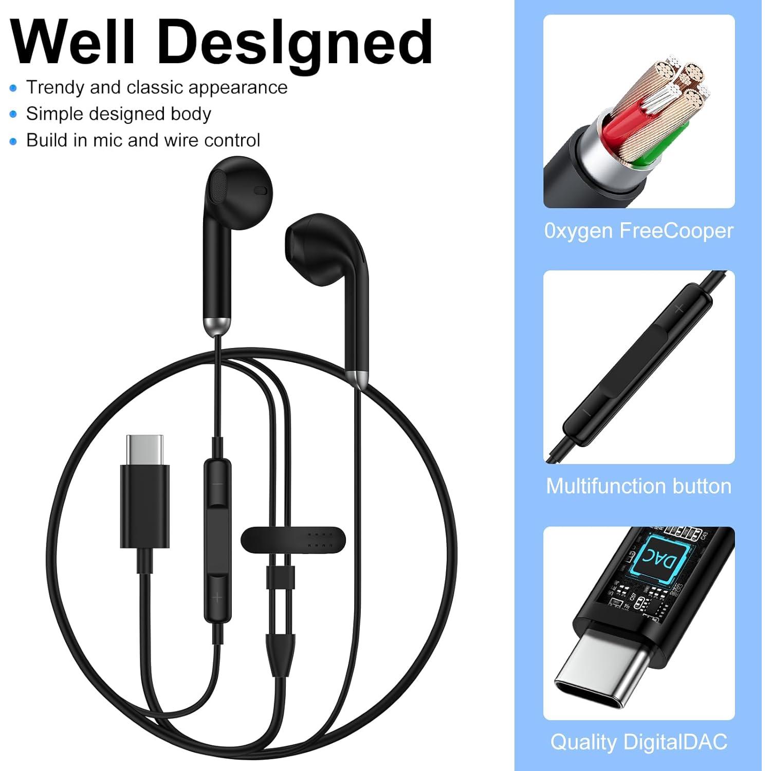 Auriculares Intrauditivos USB C Samsung J-ES con Micrófono