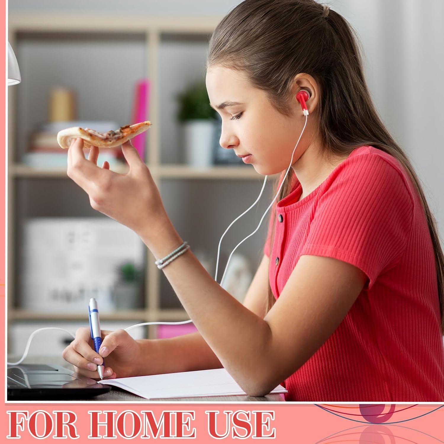 Auriculares In Ear Konohan 100 Pcs Rojo para Aula y Estudiantes