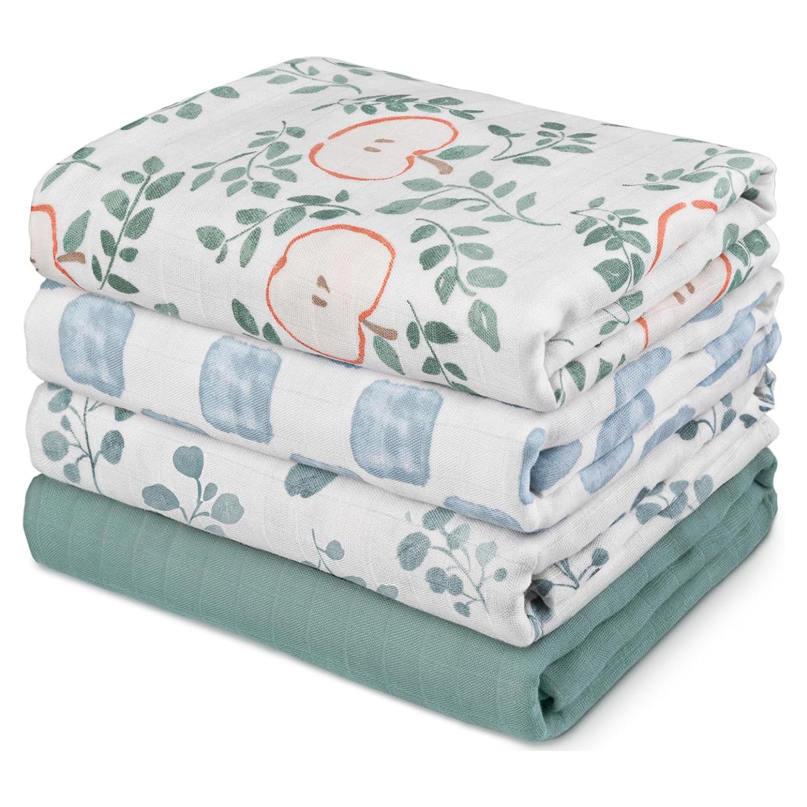 Mantas de Muselina GLLQUEN BABY 4-Pack 89x102cm Transpirables