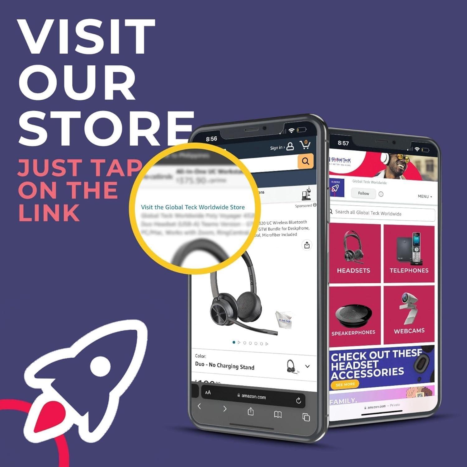 Adaptador de Auriculares Inalámbricos Yealink EHS40 - Plug & Play, Control Remoto