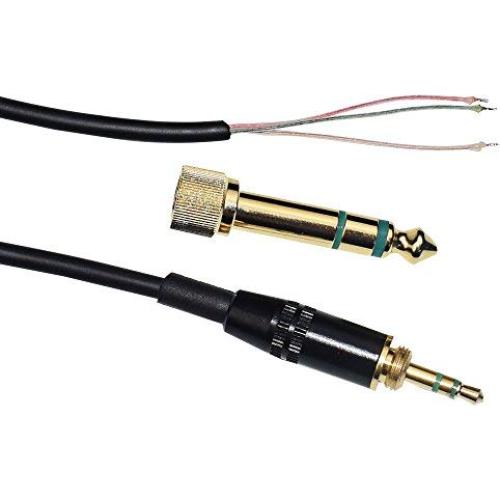 Cable de audio en espiral Saipomor para auriculares Sony y Audio-Technica
