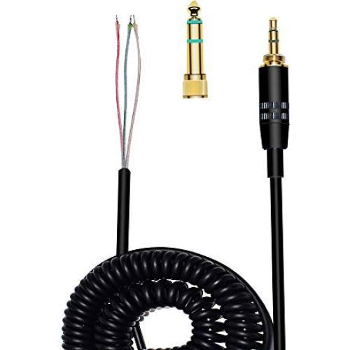 Cable de audio en espiral Saipomor para auriculares Sony y Audio-Technica