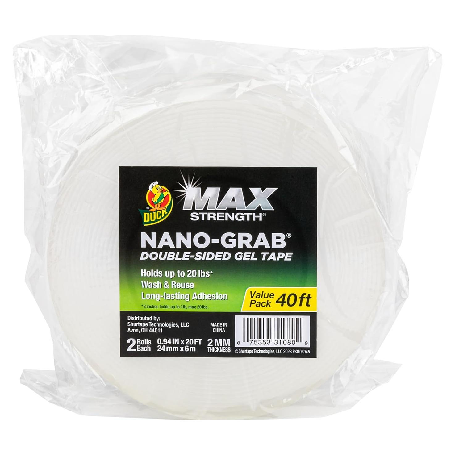 Cinta de Gel Doble Cara Duck 2 Rollos 2.39 cm x 6.1 m