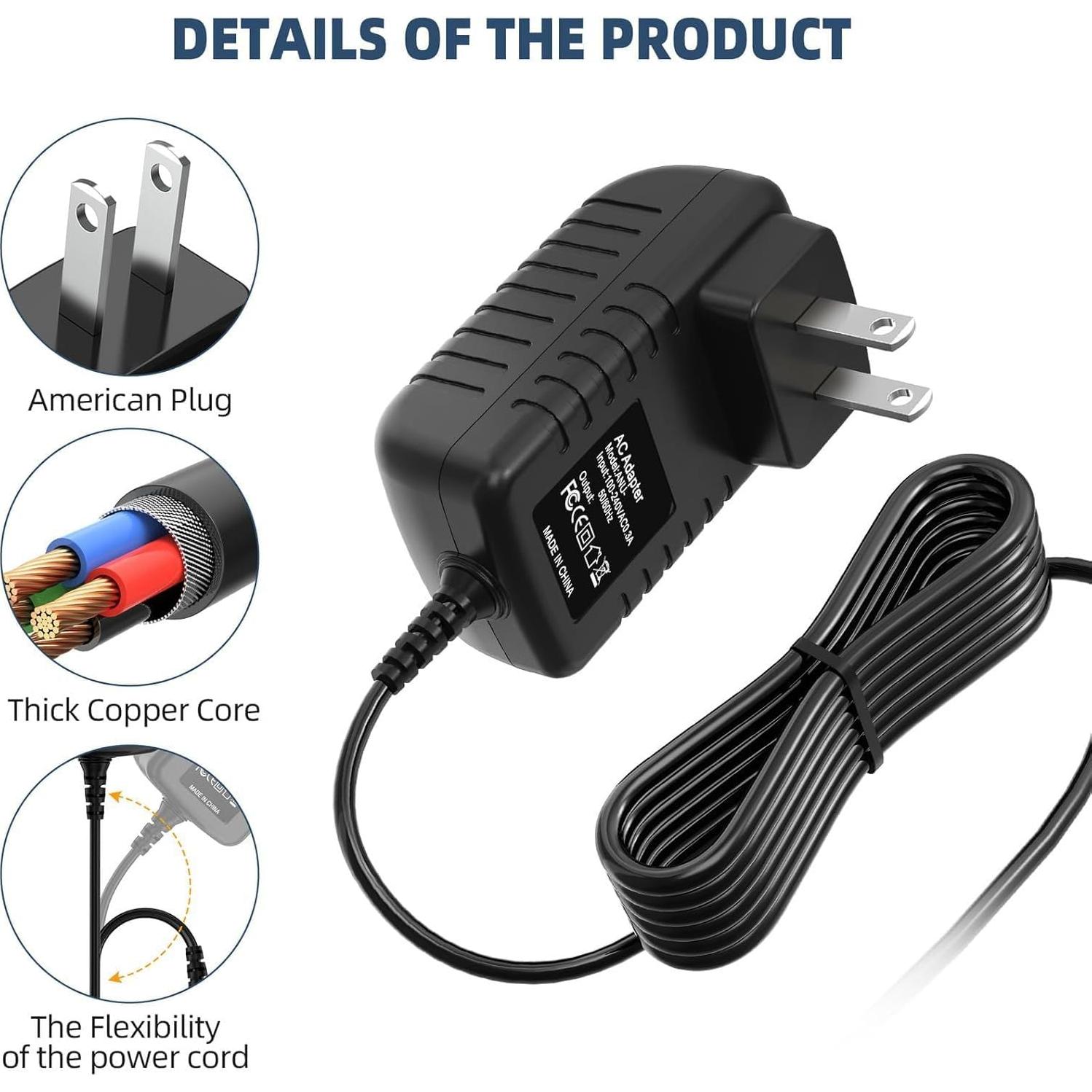 Adaptador de Corriente 12V para Auriculares Inalámbricos Panasonic RP-WF820EB-K