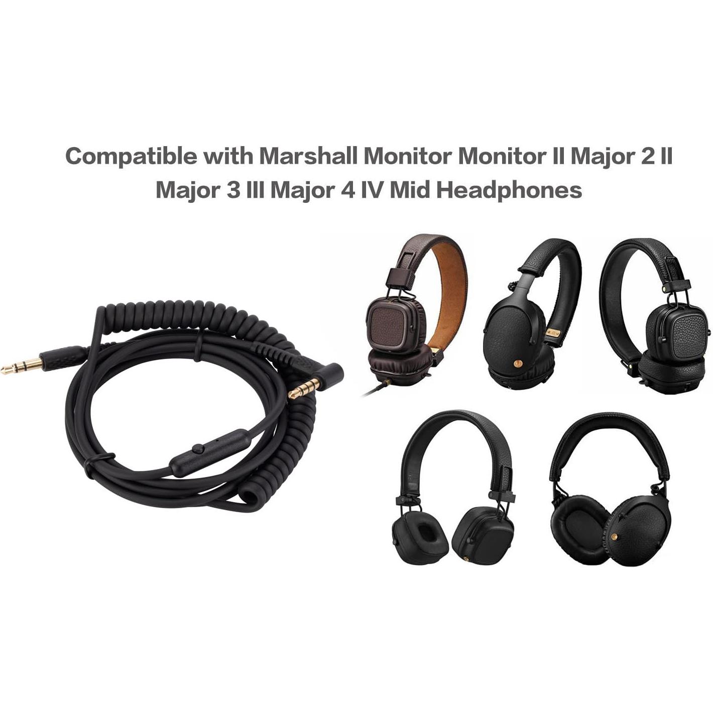 Cable de audio de reemplazo Marshall 3.5mm 1.22m con micrófono